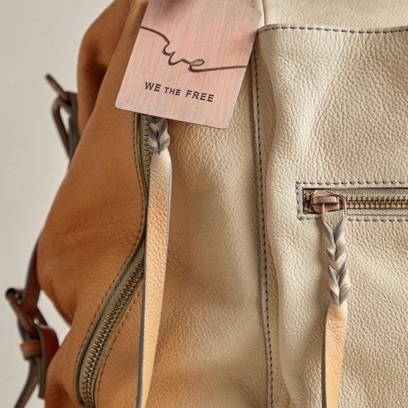 Free People We The Free Ombre Emerson Tote Bag Italian Straw Ombré NWT - Picture 4 of 5